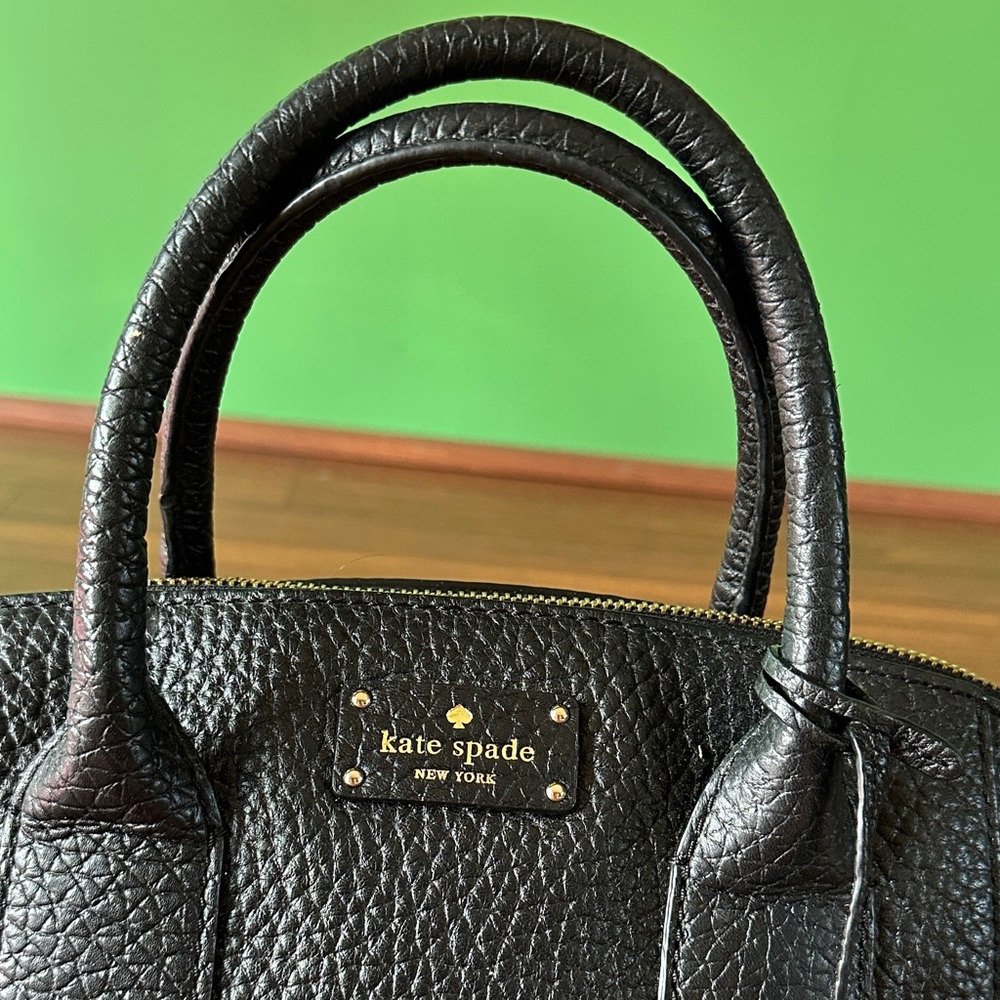 ⚫️⚫️EUC Kate Spade Pebbled Leather Black Satchel⚫️⚫️ - Picture 3 of 16